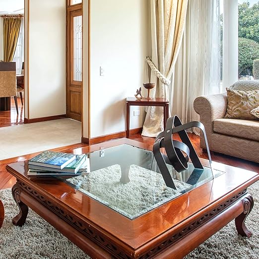 Fab Glass and Mirror - 1/4" Thick Clear Tempered Square Replacement Glass - Tabletop, Shelf, Window with Bevel Edge