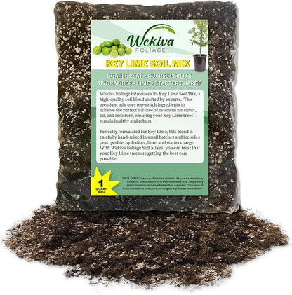 Key Lime Tree Growing Soil Mix – Custom Soil Blend – Potting Mix for Key Lime Trees – Developed by and for Professional Nursery Growers - Nutrient-Rich Formula (20 Quarts)