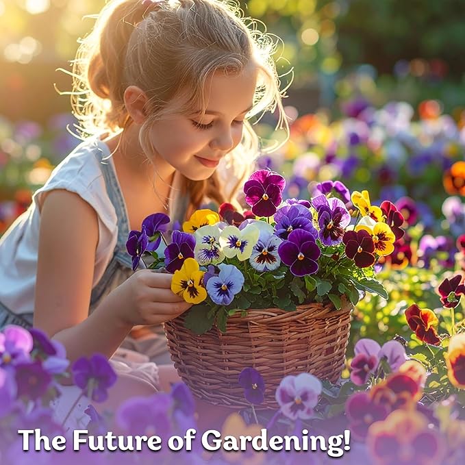 KVITER 1600 Swiss Giants Pansy Seeds For Planting (Viola wittrockiana) – Mixed Colors Seed Packets Viola Edible Blooms – Perennial Flower Seeds to Plant Outside Garden Seed Mix, Containers Flower Beds