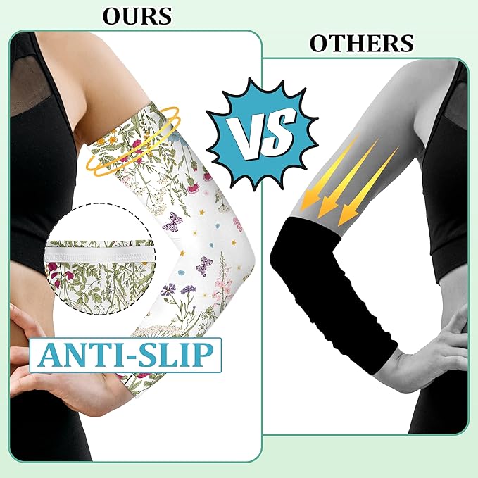 Garden Sleeves for Women Boho Gardening Sleeves with Thumb Holes UV Sun Protection Arm Sleeves for Women