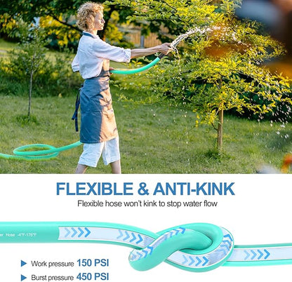 SPECILITE 5/8" RV Drinking Water Hose 25 FT, CA65 Certified with Aluminum Fittings, Kink & Tangle Free Flexible for Camper, Garden, Boat, Trailer