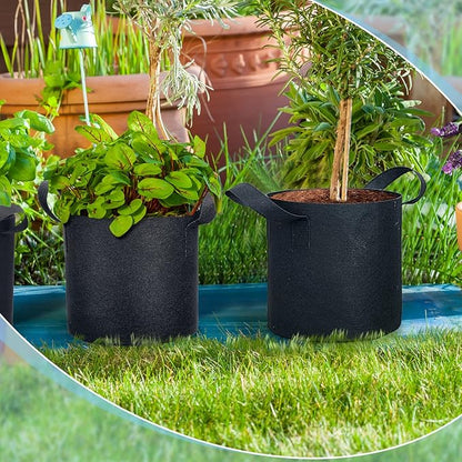 45 Pack Grow Bags Aeration Fabric Planter Pots Nonwoven Grow Bags with Handles Black Plant Container Bucket for Garden Planting Vegetable Flower Potato (3 Gallon)