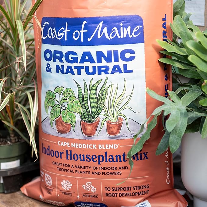 Coast of Maine (16qt) Cape Neddick Blend Organic and Natural, Indoor Houseplant Mix, Great for Indoor and Tropical Plants and Flowers
