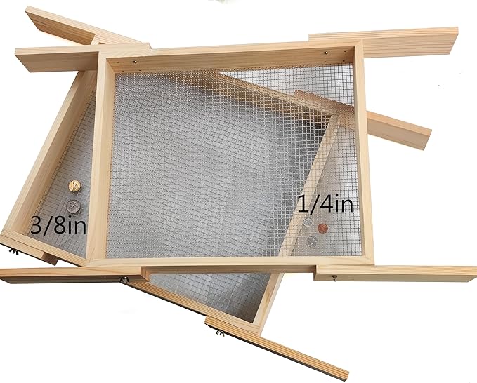 Wood Soil Metal Dirt Purpose Garden Rock Compost Sifter for Gardening ﻿ (2 Pcs Sifter/Extension Boards)