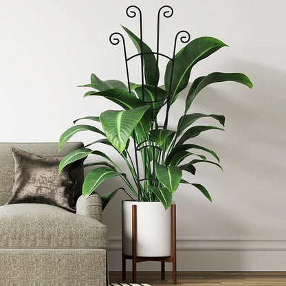 32.6in Plant Trellis for Climbing Plants Indoor, Expandable Large Metal Trellis for Potted Plants, Heavy-Duty Tall Pothos Plant Climber Support for Ivy Pothos Hoya Monstera, 2P