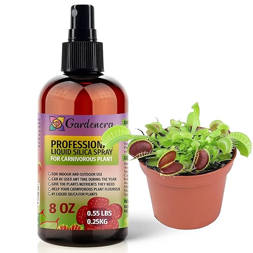 𝐒𝐔𝐏𝐄𝐑𝐈𝐎𝐑 Liquid Silica Boost Fertilizer and Supplement Spray for Carnivorous Plants – Pre-Mixed, Ready-to-Use Liquid Silicon Plant Superfood Mist for Indoor & Outdoor Plants – 8oz