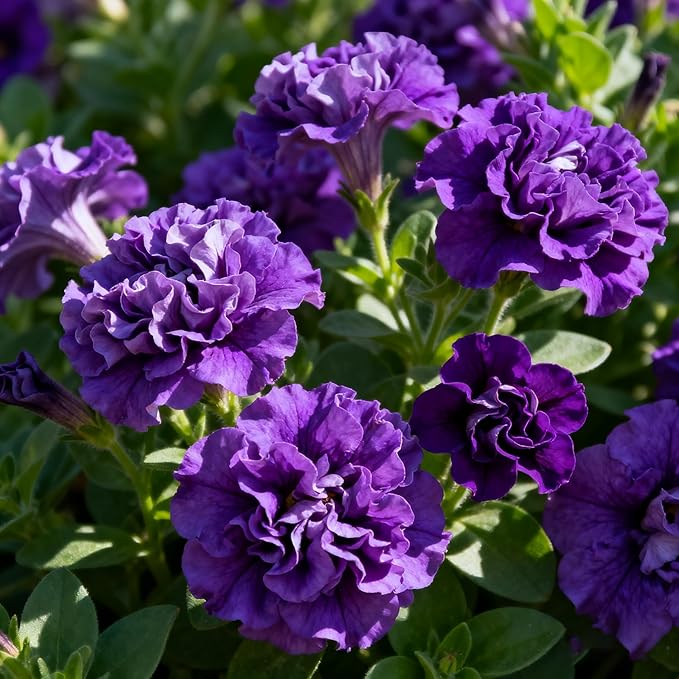 Purple Petunia Flower Seed, 300 Non-GMO Double Petunia Seeds, Annual Petunia Seeds for Planting Home Garden Outdoor