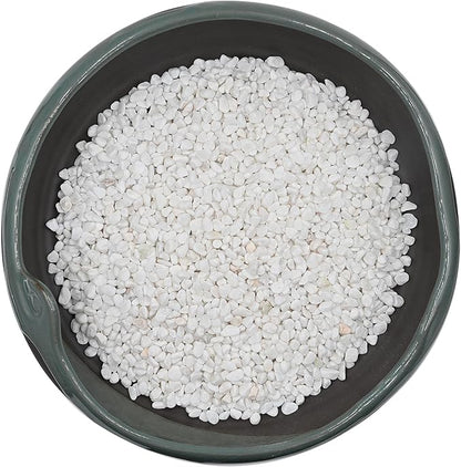 10 LBS White Pea Gravel, Natural Succulent and Cactus Gravel Pebbles, Pebbles for Indoor Plants, Natural Gardens Mulching, for Houseplants, for Aquarium Gravel, to Maintain Soil Aeration(4-6mm)