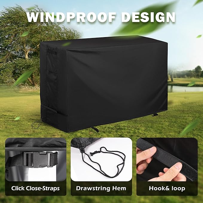 Outdoor Raised Garden Bed Cover for 55.5x24x32in Raised Garden Bed, Outdoor Planter Box Stand Cover for Mobile Elevated Wood Planter/Planting Bed-Waterproof All Weather Protection