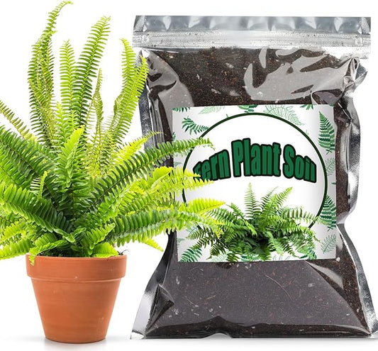 Potting Soil Mix for Fern 10qt, Custom Hand Blended Mixture Suitable for Indoor/Outdoor Potted Fern Plant