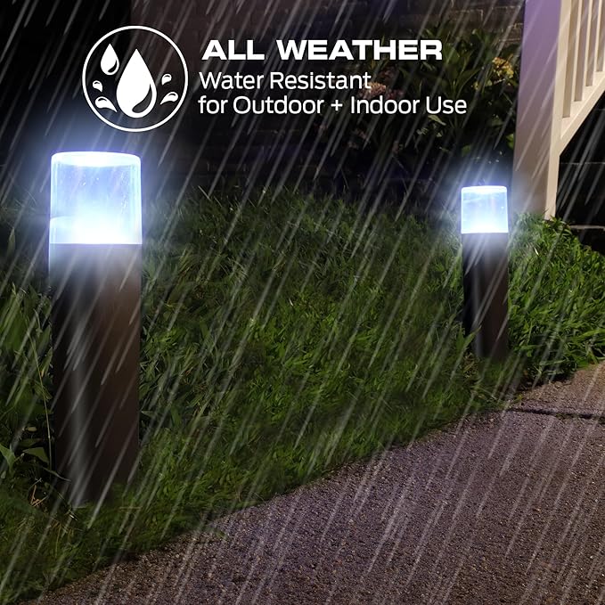 Monster Smart RGB+IC+WW Pathway LED Lights, 8 Individually Controlled Dimmable LEDs, Sound Reactive, IP44 Water & Weather Resistant, Compatible with Alexa, Siri, Google Home, Monster App, Razer Chroma