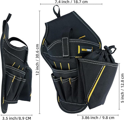 MELOTOUGH Drill Holster Impact Driver Holster with Bit Pouch Heavy Duty Impact Holster for Tool Belt