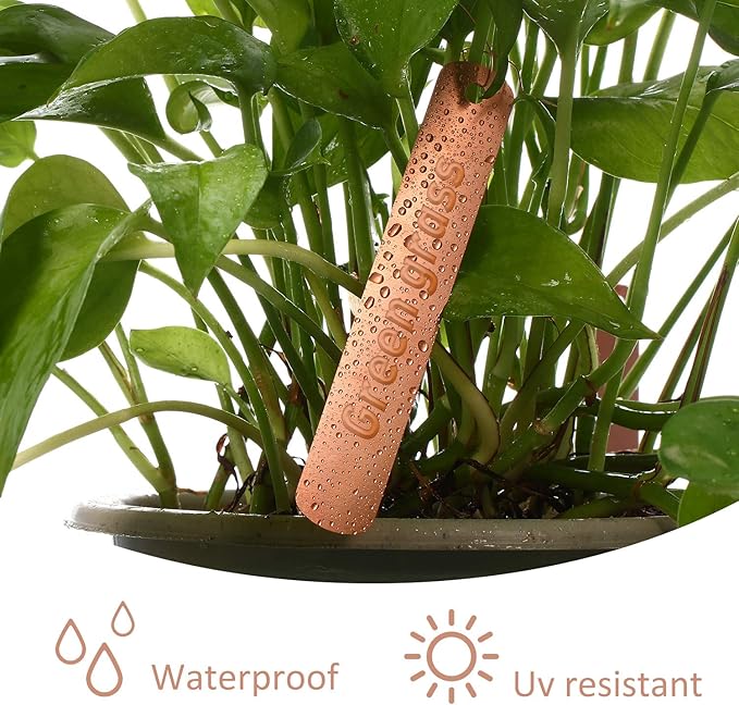 Hotop 30 Pieces 4.5 Inch Copper Plant Tags Metal Tree Tags Long Garden Plant Labels Waterproof Reusable with 30 Pieces Copper Ties for Outdoor Garden