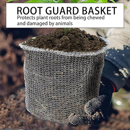 8 Pack Root Guard 3 Gallon Gopher and Vole Wire Speed Baskets Plant Root Protector Stainless Steel Wire Baskets Anti Gopher Baskets for Plant Root Protection