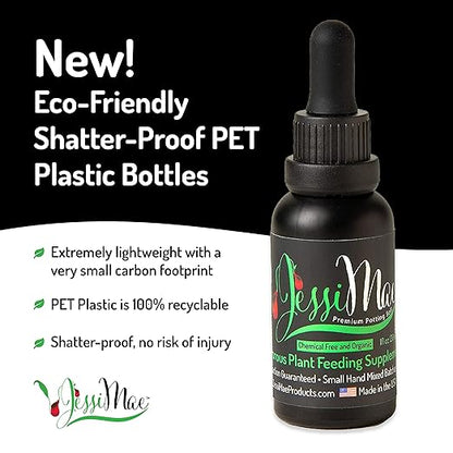Jessi Mae Carnivorous Plant Food Drops - 30 ml - No-Dip Applicator for Carnivorous Plant Fertilizer - Nutrient-Rich Formula - Seaweed & Blood Meal Blend