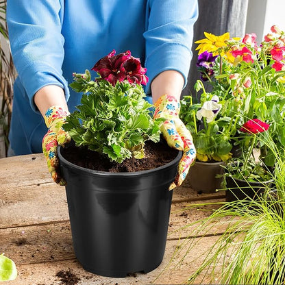 2/3/5/10 Gallon Pots for Plants, Sturdy Plastic Planter Pots with Drainage Holes, Large Plastic Planter, 3 Gallon Nursery Pot for Seedlings, Succulents, Cuttings