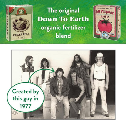 Down To Earth All Natural Fertilizers Organic All Purpose Tomato & Vegetable Mix - Plant Food for Tomatoes, Peppers, Herbs and Flowers 4-6-2, 25 lb