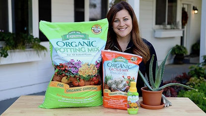 Espoma Potting Mix, Natural & Organic, for Indoor & Outdoor Potted Plants, 8 qt, Pack of 6