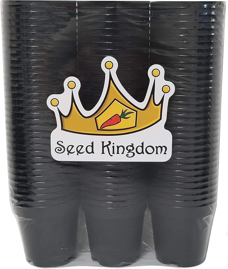 Seed Kingdom 100 New 2 Inch Plastic Nursery Pots ~ Pots are 2 Inch Round at The Top and 1.9 Inch Deep Color: Black