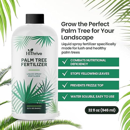 Palm Tree Fertilizer - 32oz Plant Food for Palm Tree. Rich in Micronutrients for Lush Growth, Easy to Use and Water Soluble for Stronger Roots, Healthy Trunks & Vibrant Leaves