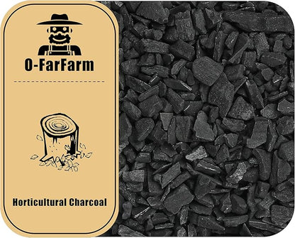 Horticultural Charcoal for Potted Plants 1 QT, Hardwood Charcoal for Potting Soil Amendment, Orchids, Terrariums, and Gardening