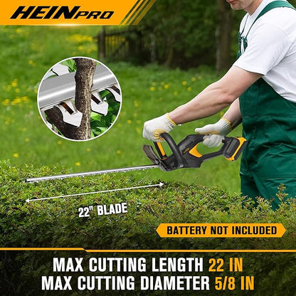 Cordless Hedge Trimmer 22-Inch Compatible with DEWALT 20V Max Battery (Tool Only), Electric Hedge Trimmer Cordless, Bush Trimmers for Garden, Battery Powered Hedge Trimmers (Black)