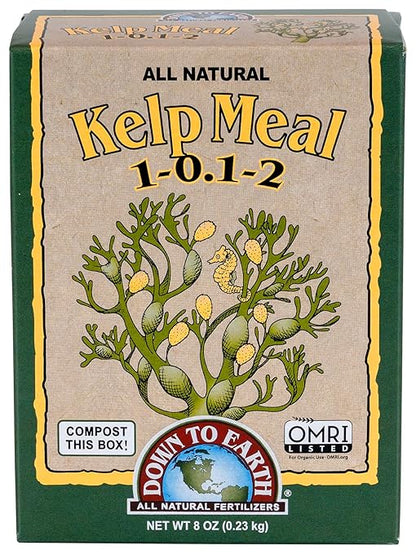 Down To Earth All Natural Fertilizers Organic Kelp Meal - Plant Food with Seaweed (Ascophyllum nodosum), Potassium and Trace Minerals 1-0.1-2, 0.5 lb