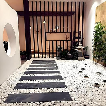 40 lbs White River Rocks for Landscaping, 2-3 Inch Polished Pebbles for Indoor Plants, Decorative White Stones for Planters, Vase, Aquarium, Fish Tank and Garden