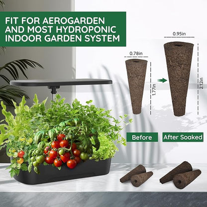 121pcs Seed Pods Kit for AeroGarden, Seed Starter Sponges, Hydroponics System Indoor for All Brands, Grow Anything Kit with 30 Grow sponges, 30 Pod Labels, 30 Grow Baskets, 30 Grow Domes, 1 Tweezer