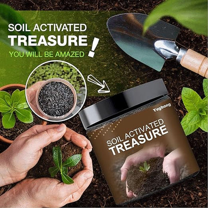 Soil Activated Treasure-You Will Be Amazed! Soil Activation Treasure, Soil Penetrant and Wetting Agent, Organic Soil Improver, Premium Soil Activator Improve Plant Growth (2 Bottle*400g)