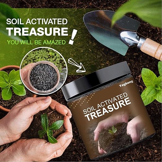Soil Activated Treasure-You Will Be Amazed! Soil Activation Treasure, Soil Penetrant and Wetting Agent, Organic Soil Improver, Premium Soil Activator Improve Plant Growth (2 Bottle*400g)