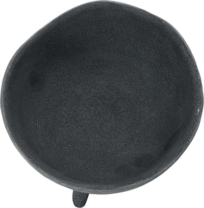 Creative Co-Op Boho Terracotta Footed Bowl, Slate Grey