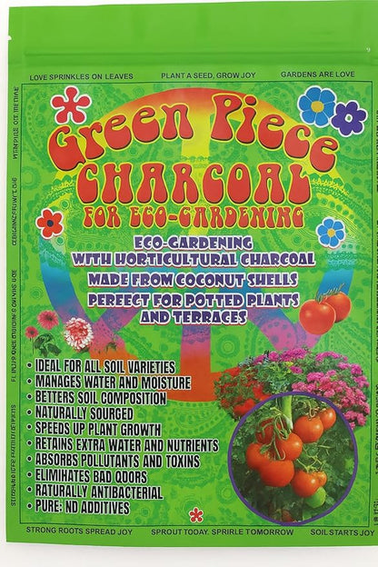 Green Piece Horticultural Activated Charcoal – 1 Pound Garden Charcoal for Terrariums, Potted Plants & Soil Drainage – Moisture & Odor Absorber – Made from Coconut Shells