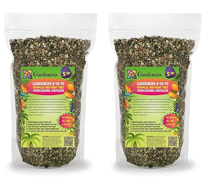 𝐏𝐑𝐎𝐅𝐄𝐒𝐒𝐈𝐎𝐍𝐀𝐋 8-10-10 Professional Fertilizer for Banana, Flowering, and Fruit Trees, Ornamentals - Boosts Flowering & Fruiting - for Indoor & Outdoor Plants (10 QUARTS)