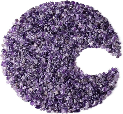 ZHIYUXI Amethyst Crystal Chips Fish Tank Gravel Vase Filler Stones Bulk Crushed Crystals Gemstone Polished Natural Quartz Stone Healing Crystals Glass Stones Fish Rocks
