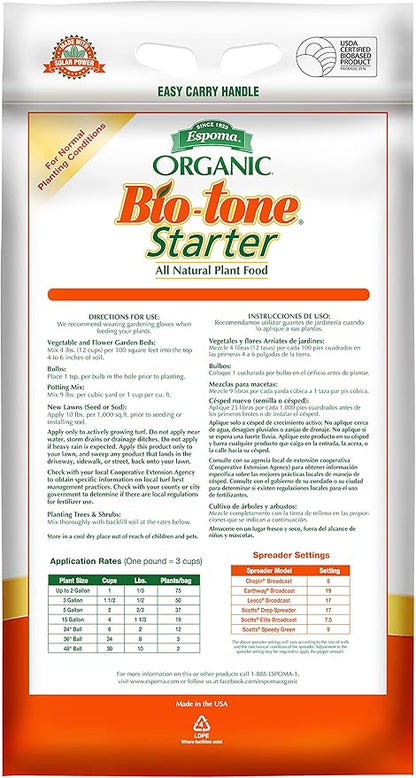 Espoma BTSG25 Granular Bio Tone Starter, 25-Pound