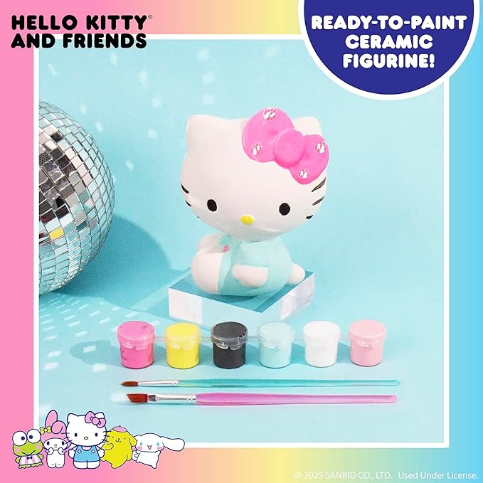 Horizon Group USA Paint Your Own Figurine Kit, DIY Art Project for Kids, Hello Kitty