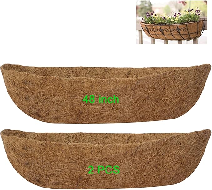48 Inch Coco Liner Window Deck Trough Coco Coir Coconut Replacement Liner for Window Box