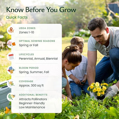 Created By Nature Virginia Wildflower Seed Mix, 18 Flower Varieties, 35,000+ Seeds