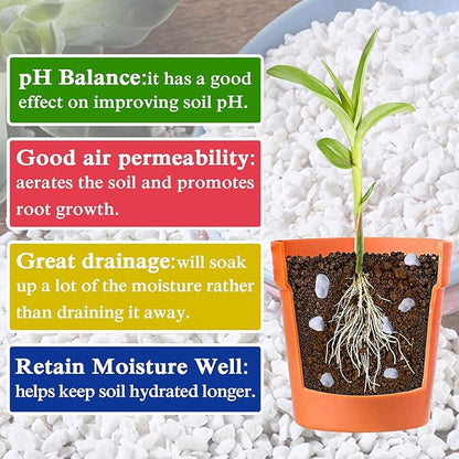 Halatool Soil Amendment 10QT Perlite for Plants Gardening Indoor Natural Potting Soil Mix Additive for Holding Moisture Aeration Drainage