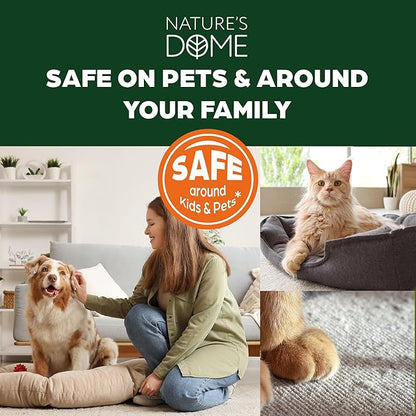 Nature’s Dome Peppermint Flea & Tick Spray – 16 oz – Kills & Repels Fleas, Ticks, Larvae & Eggs – Plant-Based Pest Control – Safe for Pets, Kids & Plants – Ready-to-Use (16 Oz, Peppermint)
