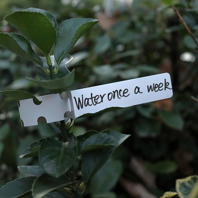 200 Pcs Plant Labels Tags, Plastic Markers Tree Tags for Outdoor, Waterproof Warp Around Hanging Name Tags for Nursery Garden (White)