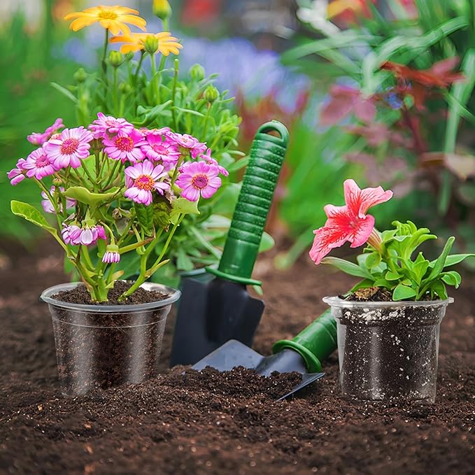 4/5/6Inch Nursery Pot,30 Pack Clear Pots with Drainage, Plastic Pots for Planting Vegetables Flowers Seedlings