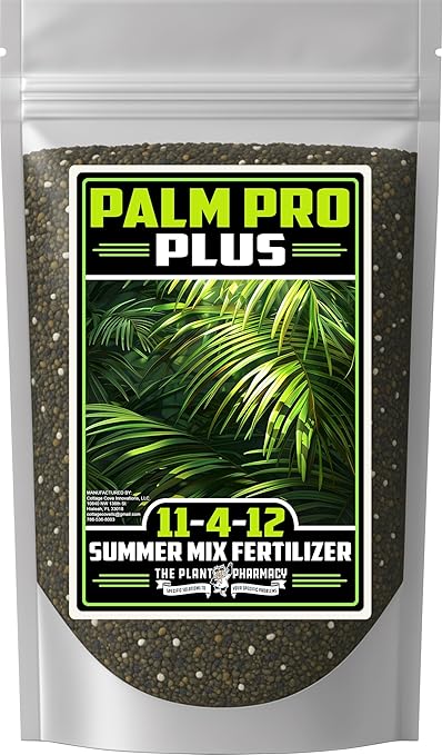 Fertilizer Commercial Grade | Palm Pro Plus Summer Mix 11-4-12 | 3 Pounds | Professional Tropical Palm Tree Feed | 3–4 Month Granular Slow Release Feed Delivery | Topdress Water in | Warm Season