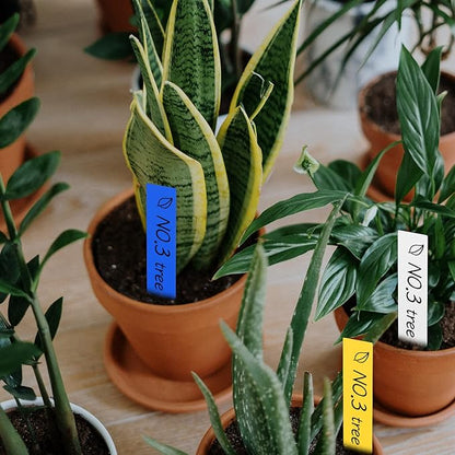 100Pcs 4 Inch Plant Labels,Plastic Waterproof Nursery Stake Tags for Potted Plants (Multicolor) (SZ-BC210YC)