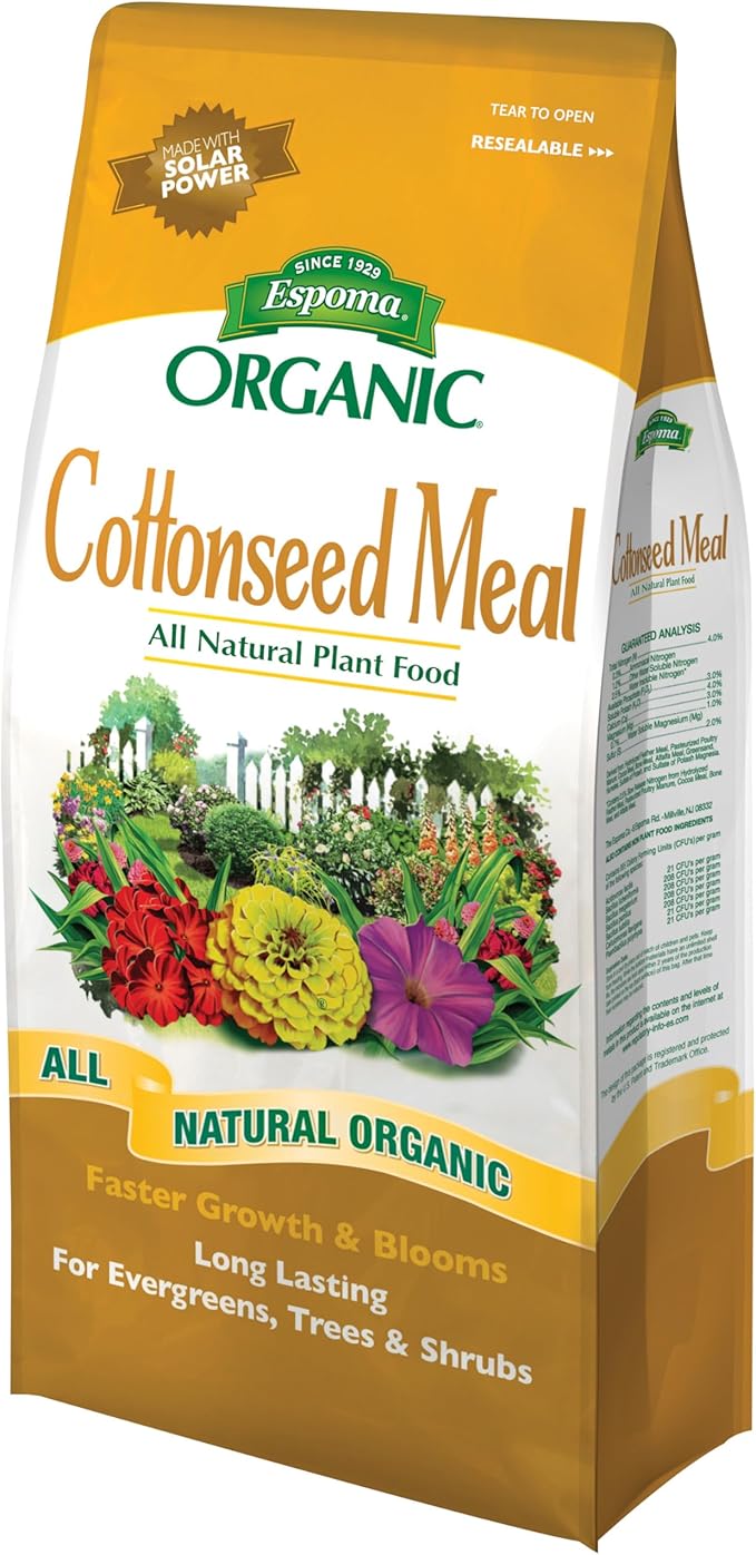 Espoma Organic Cottonseed Meal; All-Natural Plant Food That Provides All Three Major Plant nutrients.Promotes Optimum Growth, Flowering, and Deeper Green Color. 3.5 lb.Bag. Pack of One
