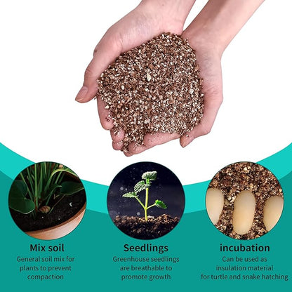 Organic Vermiculite Bulk, 100% Natural Vermiculite for Gardening, Horticultural Vermiculite Soil Conditioner, 2QT Organic Vermiculite by Perfect Plants