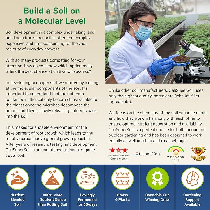 The Bud Grower | | California Super Soil | Premium 100% Nutrient Rich Organic Super Soil | 5 Pack of Hydroponic Nutrients and Grow Supplies | All-in-One Grow Tent Kit's & Supplies