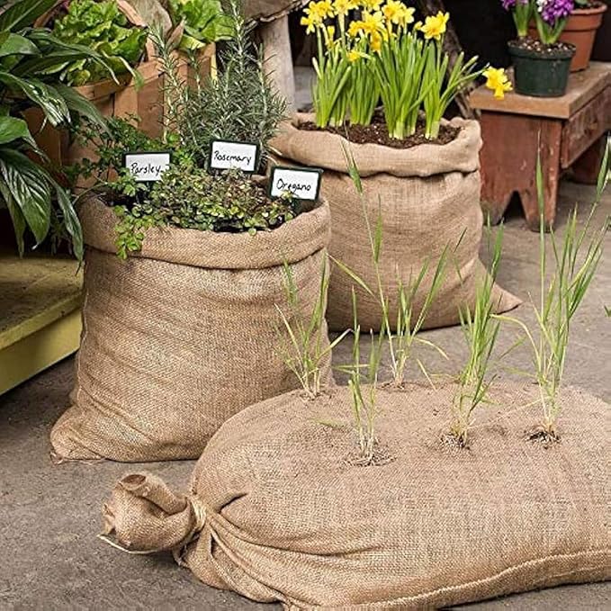 All Natural Burlap Feed Bag (Pack of 3)