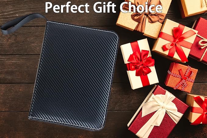 4 Pocket Trading Card Collection Book, Binder Card Album with 400 Pockets Game Card Sleeves, Binder Card Organizer for MTG, TCG, and Baseball Cards Protection and Storage